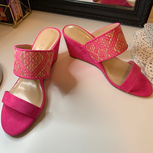 Expression Zianna Woven Pink Wedge - Picture 1 of 2